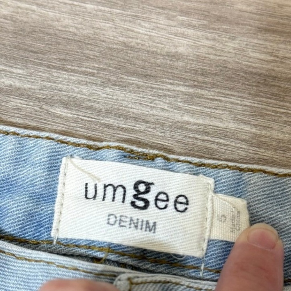 Umgee Women Denim Shorts S Light Wash Distressed Raw Hem Boho‎ Festival Core - Picture 6 of 10